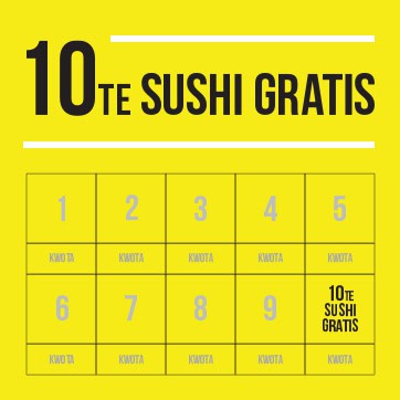 10te sushi gratis promocja